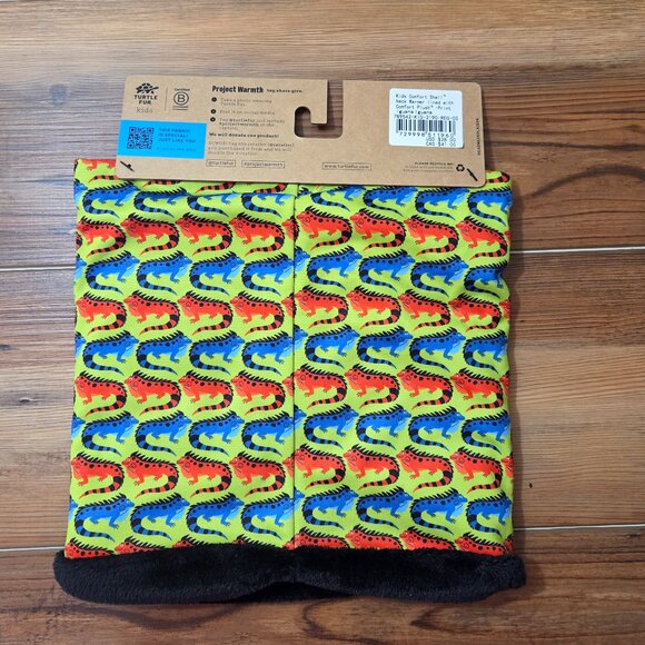 Kids Lined Neck Warmer Comfort Shell lined with Comfort Plush Iguana Iguana - Picture 9 of 9